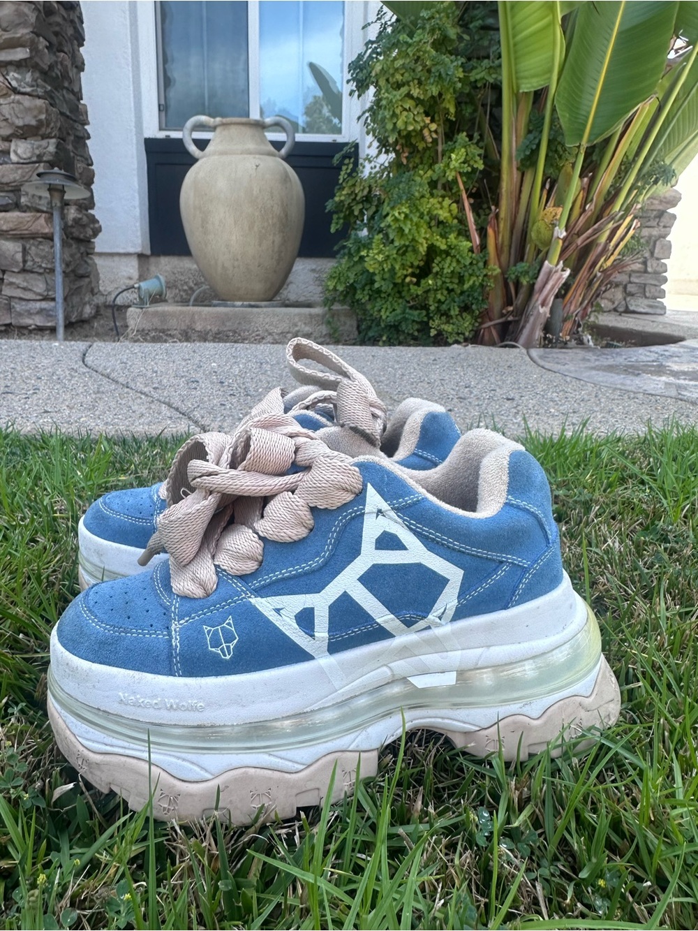 ✨Naked Wolfe blue platform Virgo sneakers